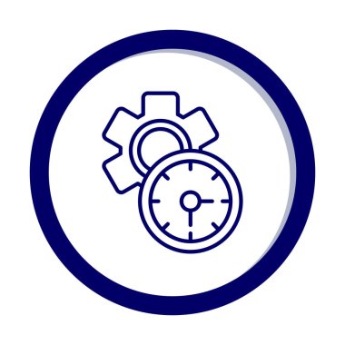 Çalışma Zamanı web simgesi vektör illüstrasyonu