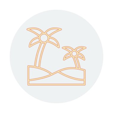 plaj simgesi vektörü beyaz arkaplanda izole edildi