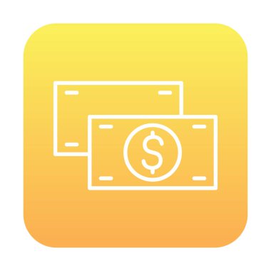 Nakit Dolar para simgesi, vektör illüstrasyonu 