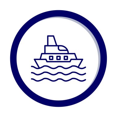 Gemi simgesi, vektör illüstrasyonu