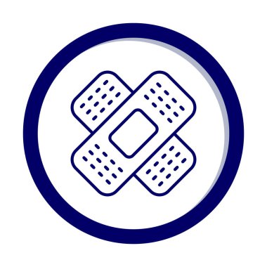 Yara bandı simgesi, vektör illüstrasyonu  