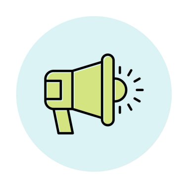 megafon simgesi vektörü web ve mobil tasarımınız için beyaz arkaplanda izole edilmiş, megafon logosu konsepti 