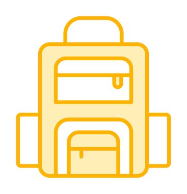 Sırt çantası ikon vektörü. Okul sırt çantası tabelası. izole edilmiş sınır sembolü çizimi