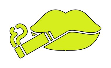 Smoking simgesinin vektör simgesi tasarımı