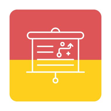 Basit Strateji simgesi, vektör illüstrasyonu