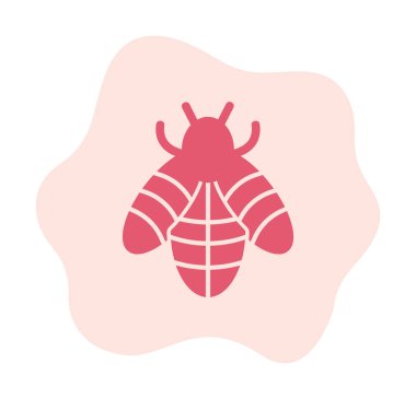 Şirin Arı simgesi, vektör çizim        