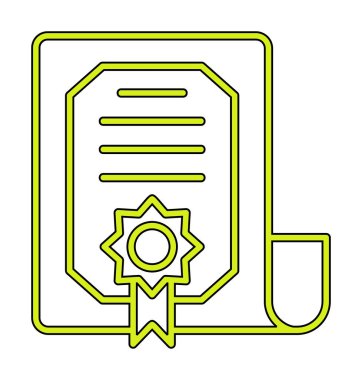 Grafik sertifika vektör illüstrasyonu 