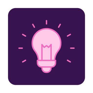 ampul ışığı simgesi, vektör illüstrasyonu 