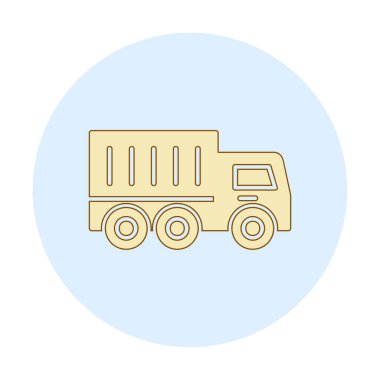 kamyon simgesi, vektör illüstrasyonu