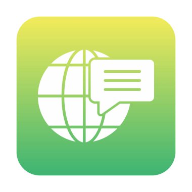 Dünya İletişim vektör simgesi modern illüstrasyon             