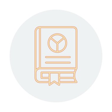 Yer imli kitap. Web simgesi basit illüstrasyon