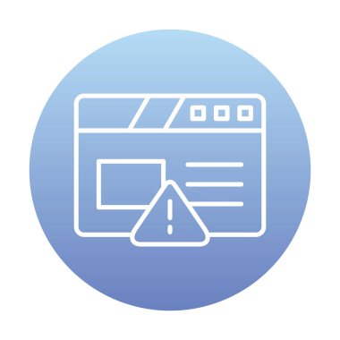 Basit web sayfası simgesi, vektör illüstrasyonu