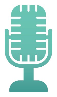 mikrofon web simge vektör çizim 