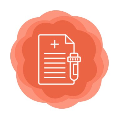 Test Raporu simgesi, vektör illüstrasyonu 