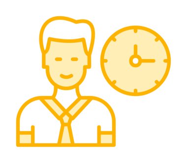 Çalışma Zamanı web simgesi vektör illüstrasyonu