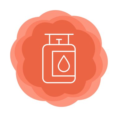 gaz tankı ikonu vektör illüstrasyonu