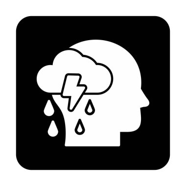 Depresyon konsepti vektör illüstrasyonu