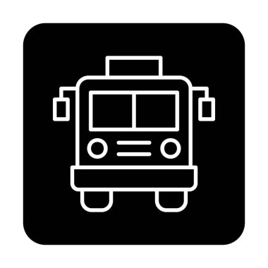 bus simgesi, vektör illüstrasyonu