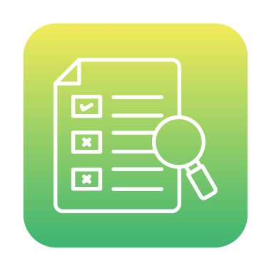 Büyütücü cam çizgi simgesi, arama konsepti