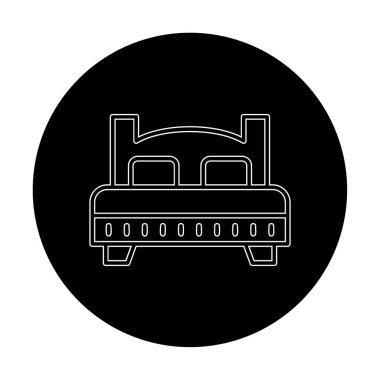 Yatak simgesinin vektör illüstrasyonu