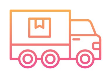 kamyon simgesi, vektör illüstrasyonu