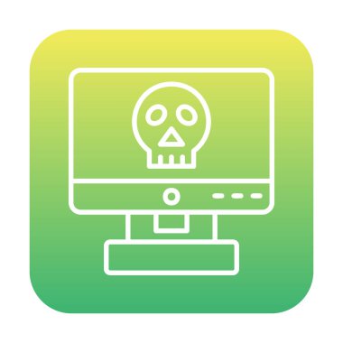 Bilgisayar korsanlığı simgesi, basit bir stil. vektör