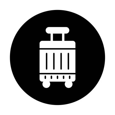 bavul ikonu vektör illüstrasyonu 