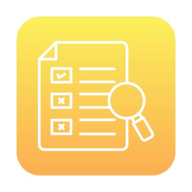 Büyütücü cam çizgi simgesi, arama konsepti