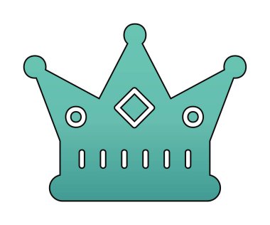 Taç. Web simgesi basit illüstrasyon tasarımı