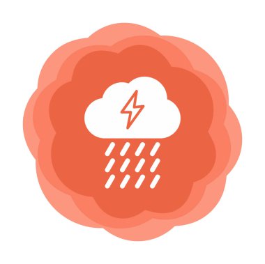 yağmur simgesi, vektör illüstrasyonu  