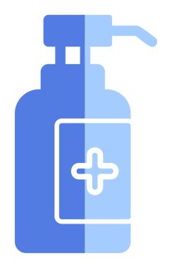 Dezenfektan şişesi ikonu. vektör illüstrasyonu 
