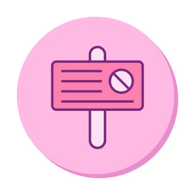 Basit protesto simgesi, vektör illüstrasyonu