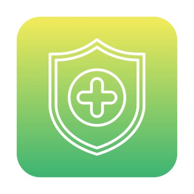 Basit Tıbbi Sigorta simgesi, vektör illüstrasyonu