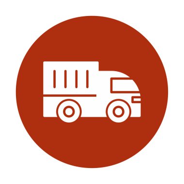 kamyon simgesi, vektör illüstrasyonu