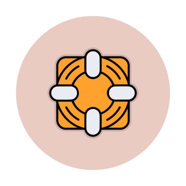 Bir cankurtaran simgesinin vektör illüstrasyonu