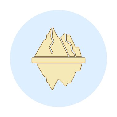 Arkaplanda izole edilmiş Iceberg vektör simgesi.