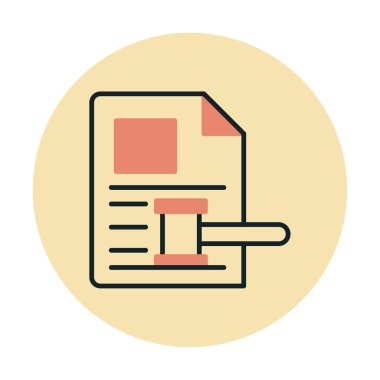 Açık artırma ya da Yargıç Tokmak simgesi düz stilde