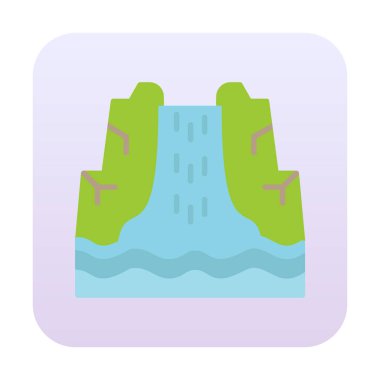 Basit Waterfal simgesi, vektör illüstrasyonu