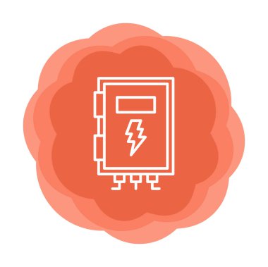 Güç simgesi, vektör illüstrasyonu. Yüksek Voltaj Kutusu              