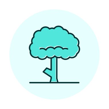 ağaç web simge vektör çizim