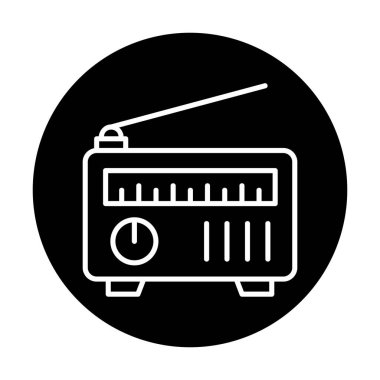 radyo simgesi web basit illüstrasyon