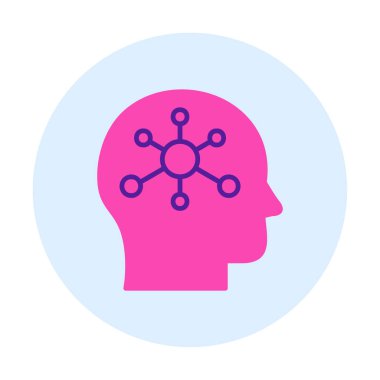 Psikoloji işaret tasarımlı beyin simgesi