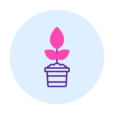  demlik vektör illüstrasyon tasarımında düz bitki