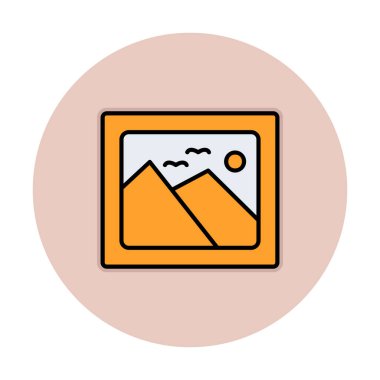 Galeri simgesi, web vektör illüstrasyonu
