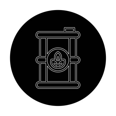 Bitki simgesi, biyoyakıt içeren taşıyıcının vektör çizimi 