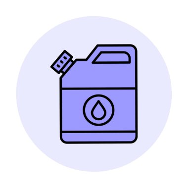 Yağ tenekesi simgesi. Web tasarımı için basit yakıt vektör simgesi çizimi                                