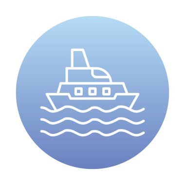 Gemi simgesi, vektör illüstrasyonu