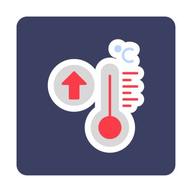 Yüksek sıcaklıklı düz renk simgesi