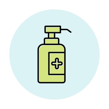 Dezenfektan şişesi ikonu. vektör illüstrasyonu 