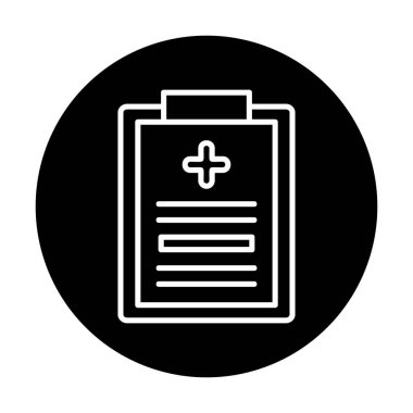 Tıbbi Kayıtlar ikonu. Basit resimleme                                 